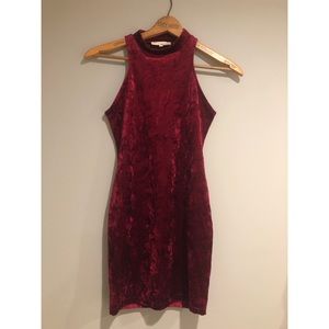 Sleeveless Suede Body Con Dress